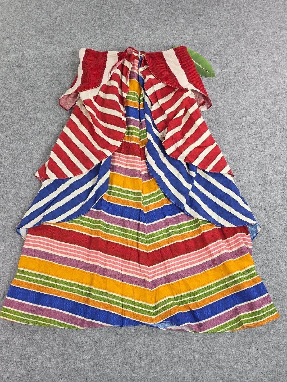 NWT FARM Rio Amazing Stripes Frilled Asymmetrical Tiered midi skirt size S - Picture 7 of 8